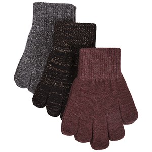 Mikk-Line - Magic Gloves Med Glitter 3 Pack, Andorra/Antrazite/Black